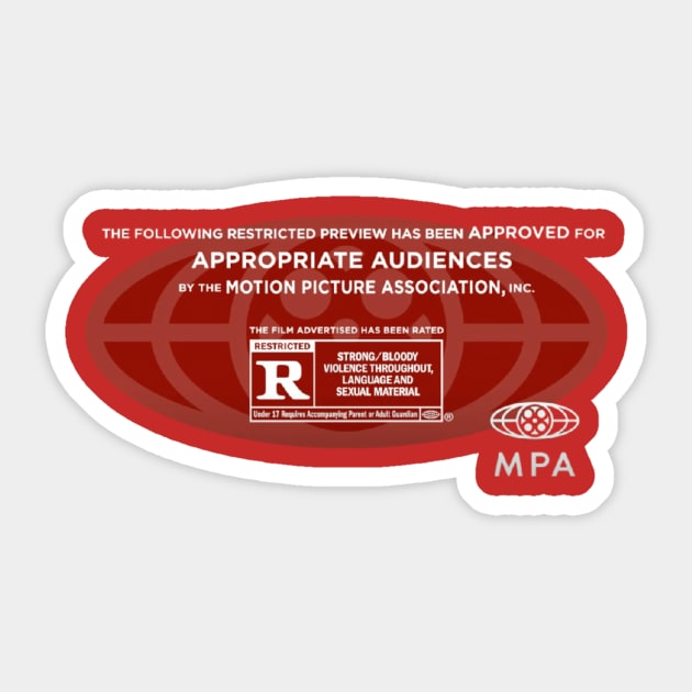 Red Band Trailer Warning Sticker by Sudburied